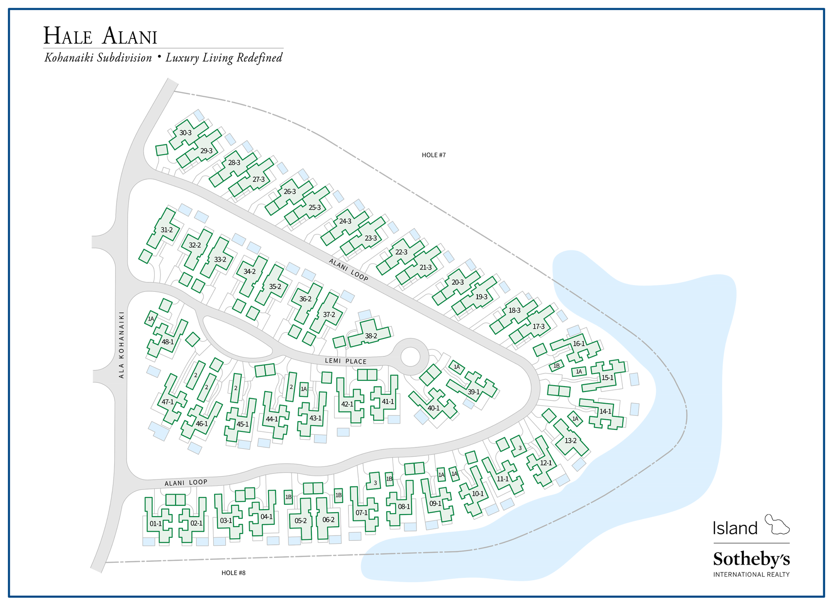 hale alani kohanaiki subdivision map